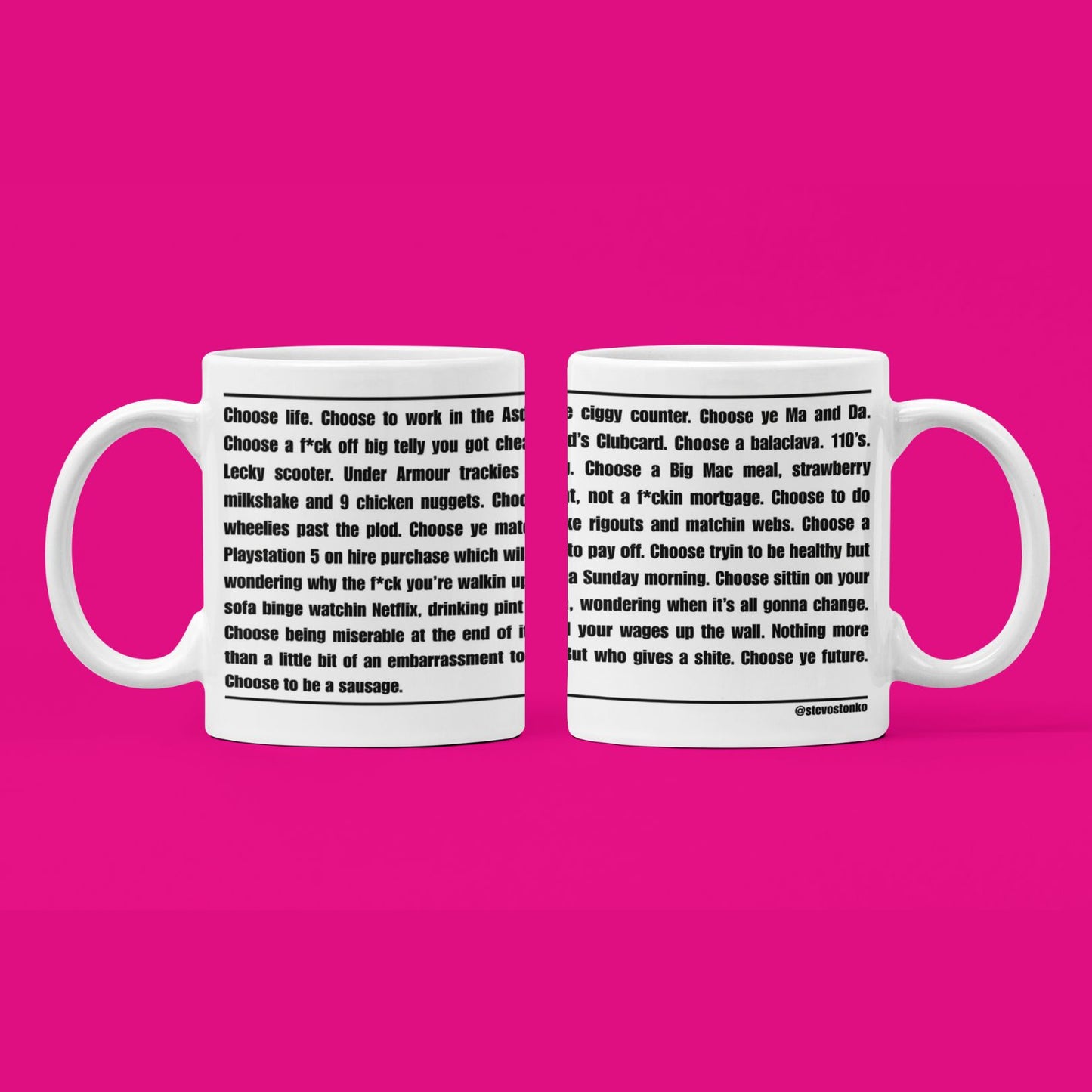 CHOOSE TO BE A SAUSAGE Mug by Stevo