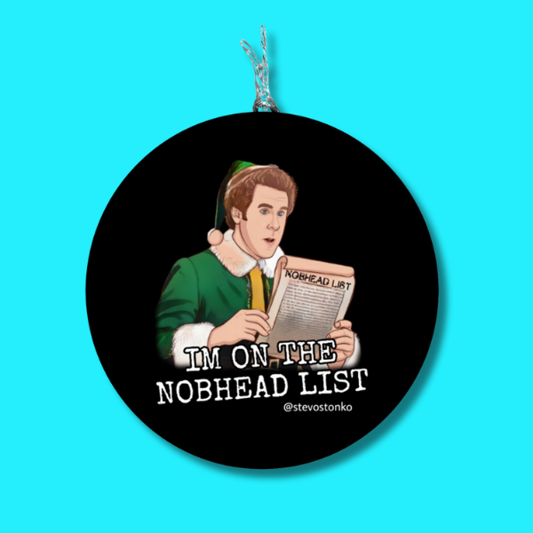 NOBHEAD LIST Christmas Tree Decoration by Stevo