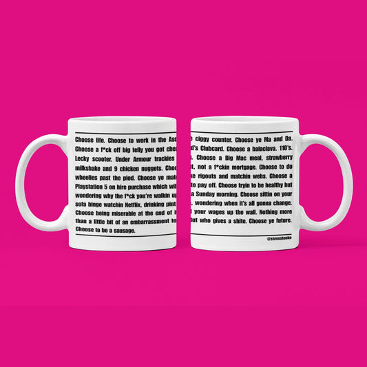 CHOOSE TO BE A SAUSAGE Mug by Stevo