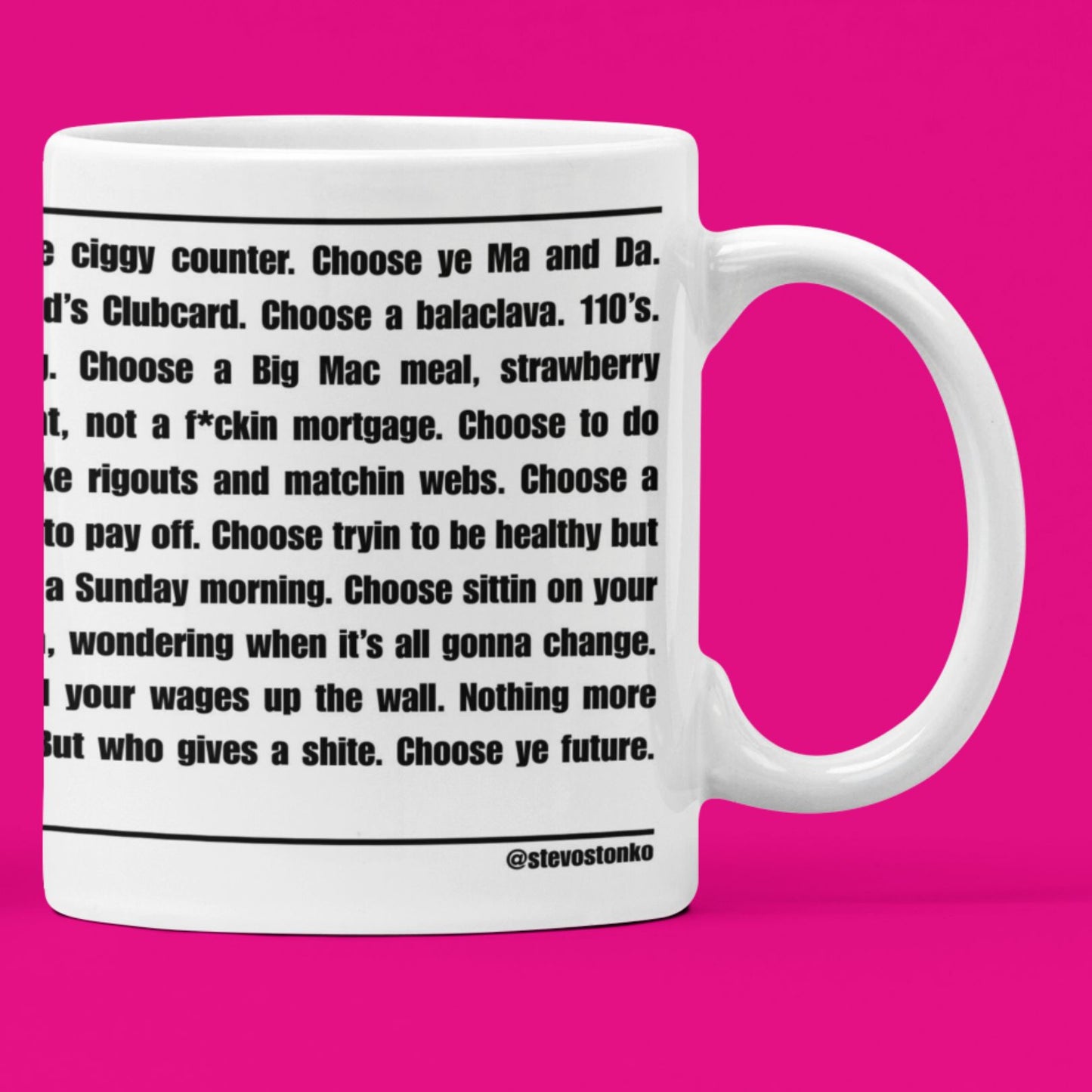 CHOOSE TO BE A SAUSAGE Mug by Stevo